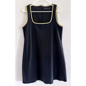 Abercrombie & Fitch Dress‎ Womens L Black Mini Squareneck Travel Sporty Gym Golf